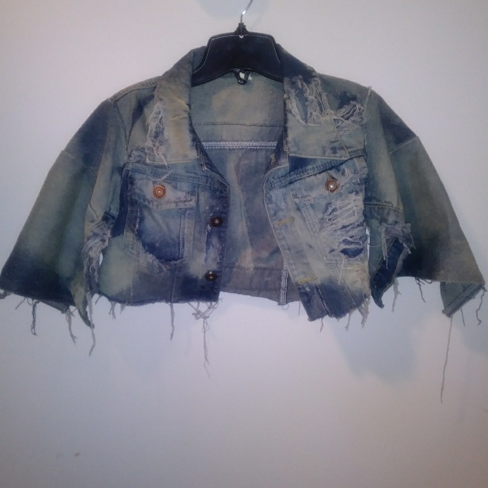 Custom crop Bolero denim jacket made 2 order